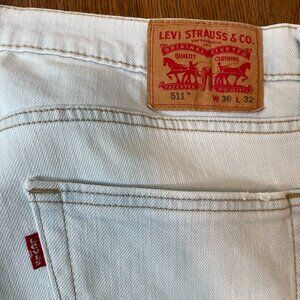 Levi's Men's 511 Slim Fit Jeans - 36 W x 32 L, pale blue stonewash